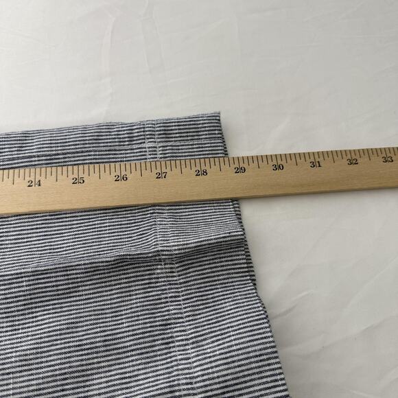 Talbots Pants Womens 6P Blue White Striped Linen Cotton Pull On Elastic Waist - Picture 8 of 8